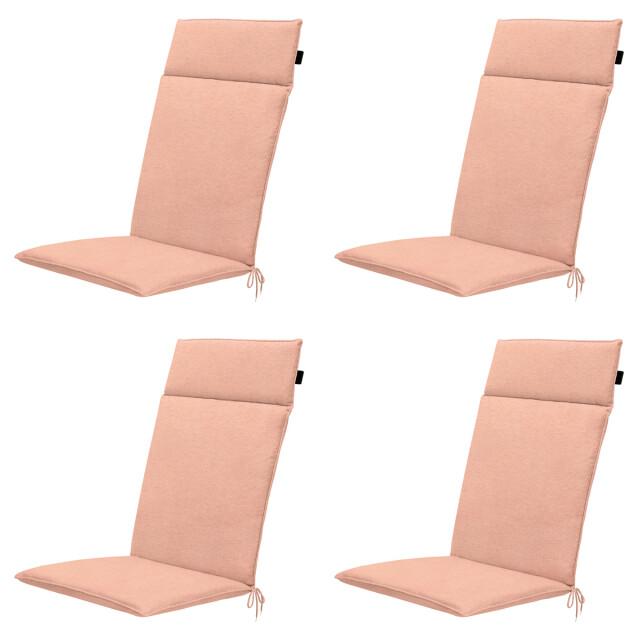 Madison tuinstoelkussen hoge rug napels salmone ca. 120x50 cm set van 4 3082968 large