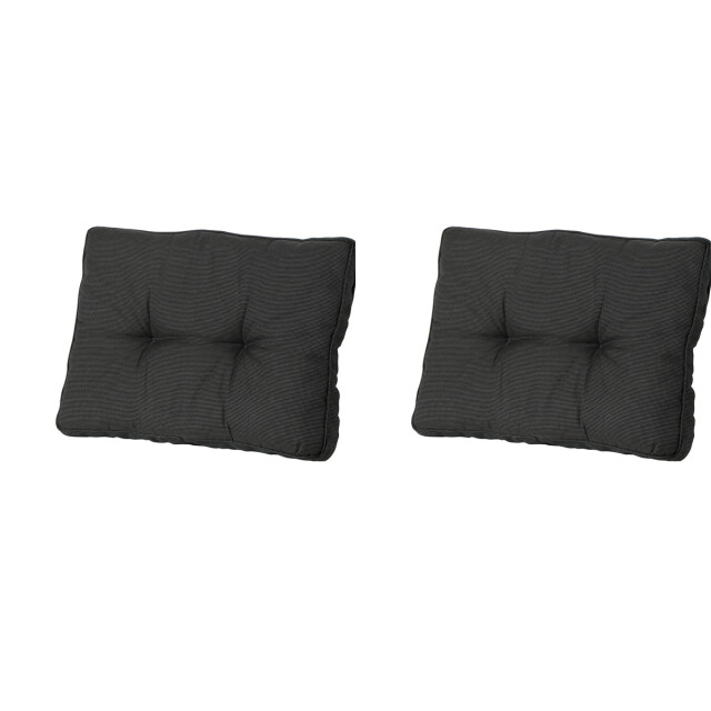 Madison florance rugkussen rib black ca. 43x73 cm set van 2 3082802 large