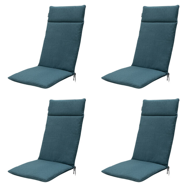 Madison tuinstoelkussen hoge rug sea blue canvas eco+ ca. 120x50 cm set 3082923 large
