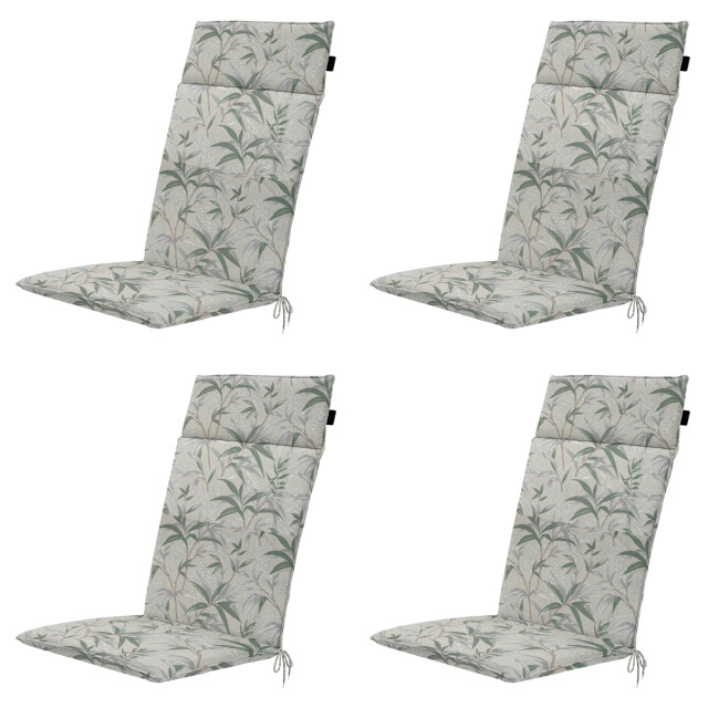 Madison tuinstoelkussen hoge rug palma natural ca. 120x50 cm set van 4 3082963 large