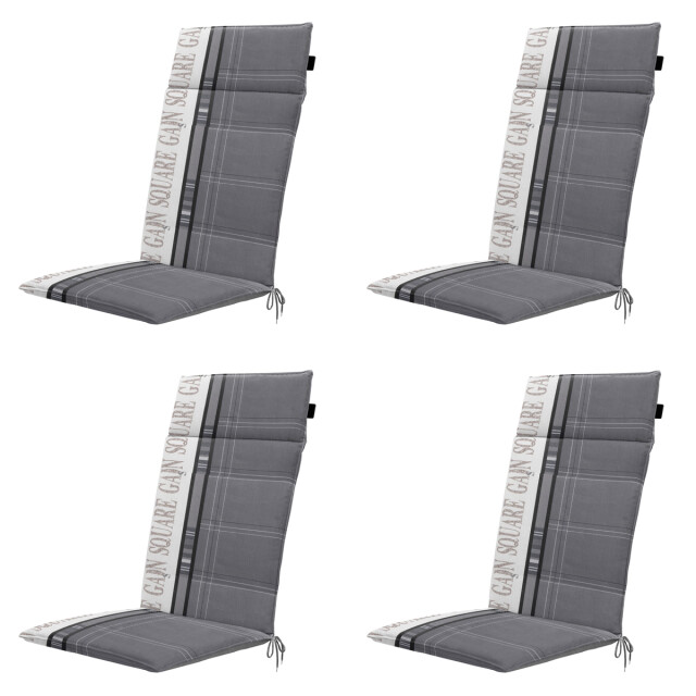 Madison tuinstoelkussen hoge rug garden grey ca. 120x50 cm set 3082904 large