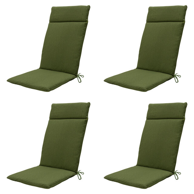 Madison tuinstoelkussen hoge rug moss green canvas eco+ ca. 120x50 cm set 3082924 large