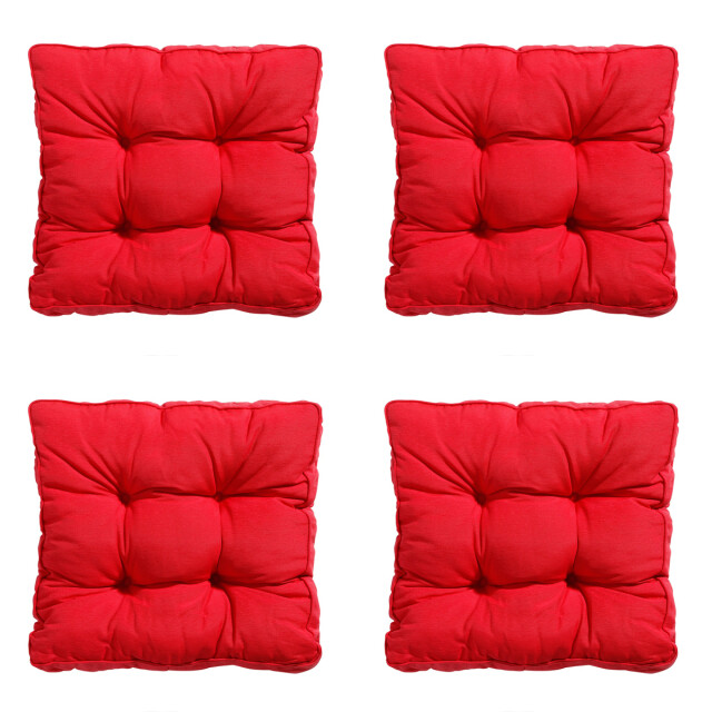 Madison zitkussen florance panama red ca. 47x47 cm set van 4 3082881 large