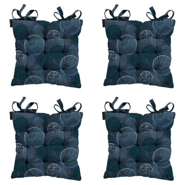 Madison zitkussen toscane circle blue ca. 46x46 cm set van 4 3083341 large