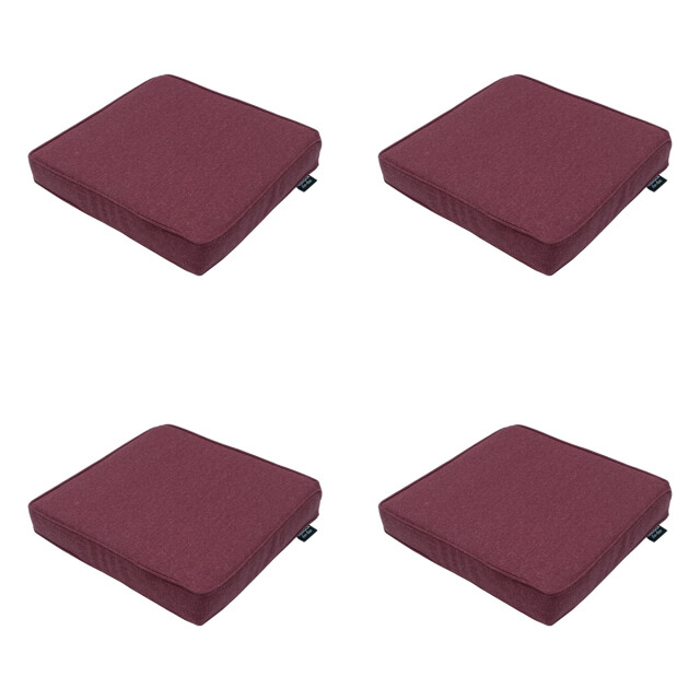 Madison zitkussen bordeaux canvas eco+ ca. 40x40 cm set van 4 3083443 large