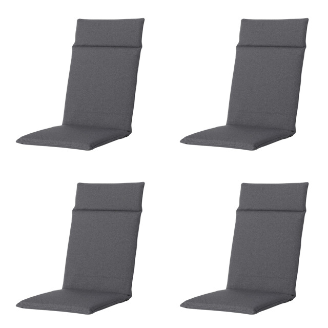 Madison tuinstoelkussen hoge rug manchester grey ca. 120x50 cm set van 4 3082945 large