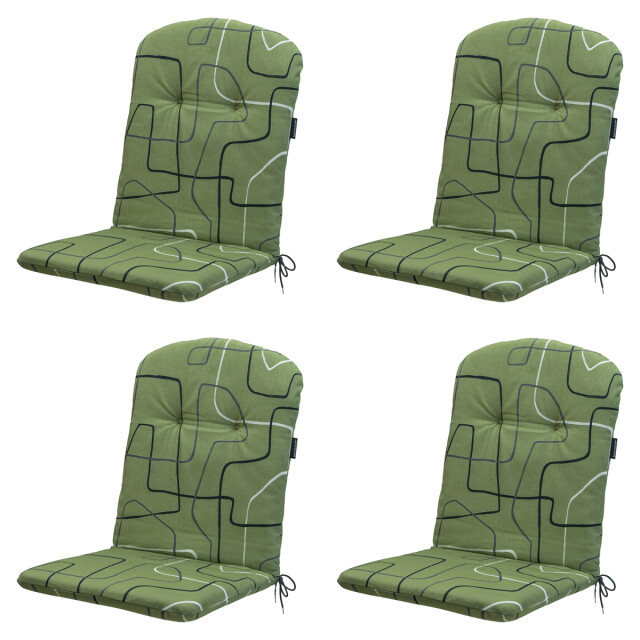 Madison kuipstoelkussen hoge rug joah sage ca. 96x45 cm set van 4 3082986 large