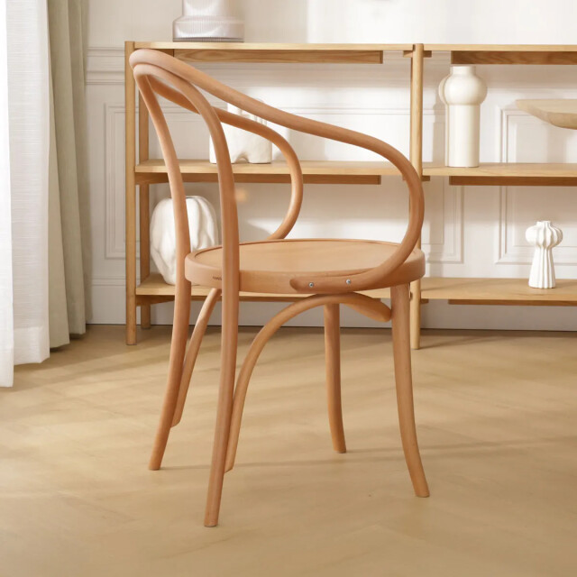 Fameg Venice no. 9 houten eetkamerstoel met armleuningen naturel 2028236 large