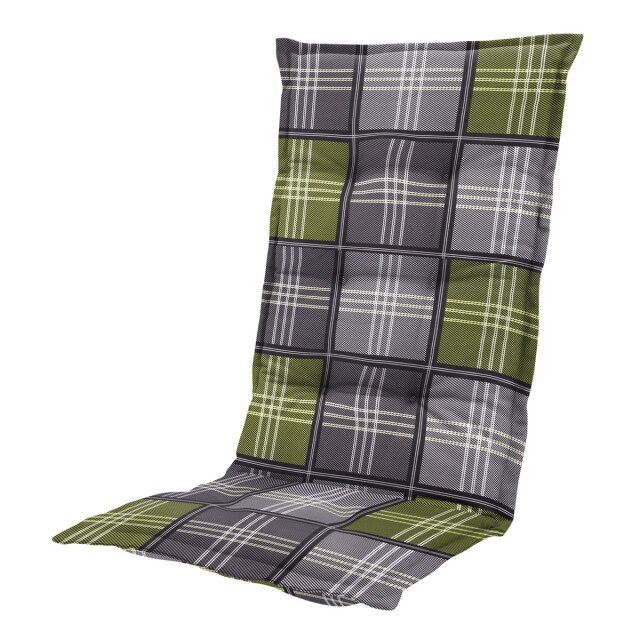 Madison tuinstoelkussen hoge rug patchy olive ca. 123x50 cm set van 4 3083069 large