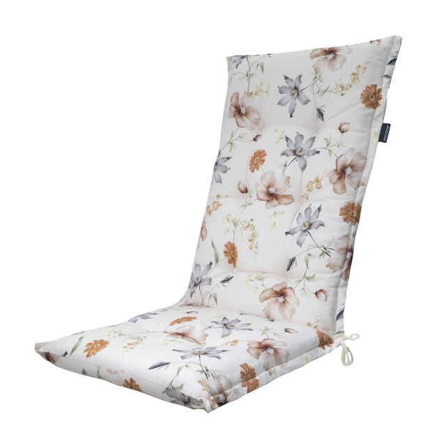 Madison tuinstoelkussen hoge rug florina natural ca. 123x50 cm set van 4 3083046 large