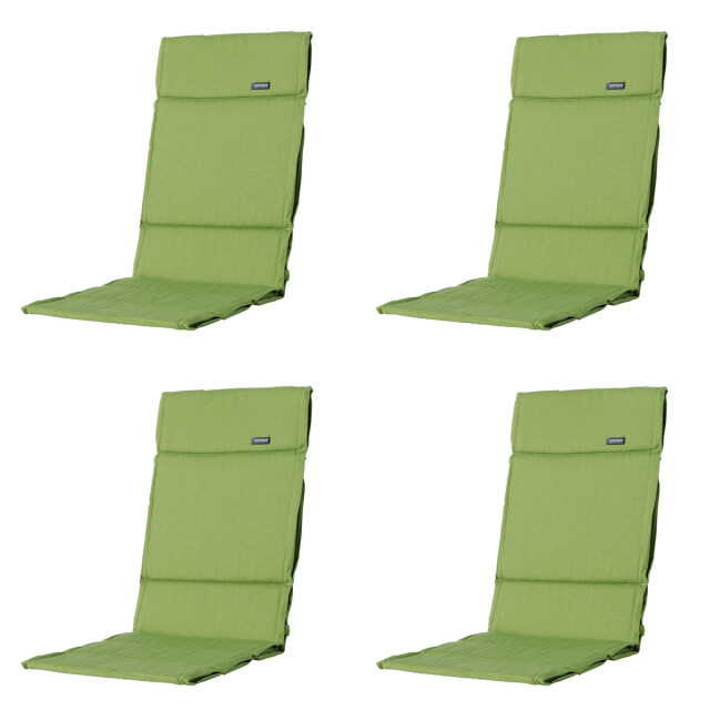 Madison tuinkussen fiber deluxe rib lime ca. 125x50 cm set van 4 3083553 large