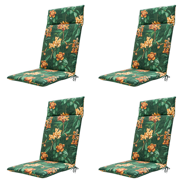 Madison tuinstoelkussen hoge rug lua green ca. 120x50 cm set van 4 3082933 large