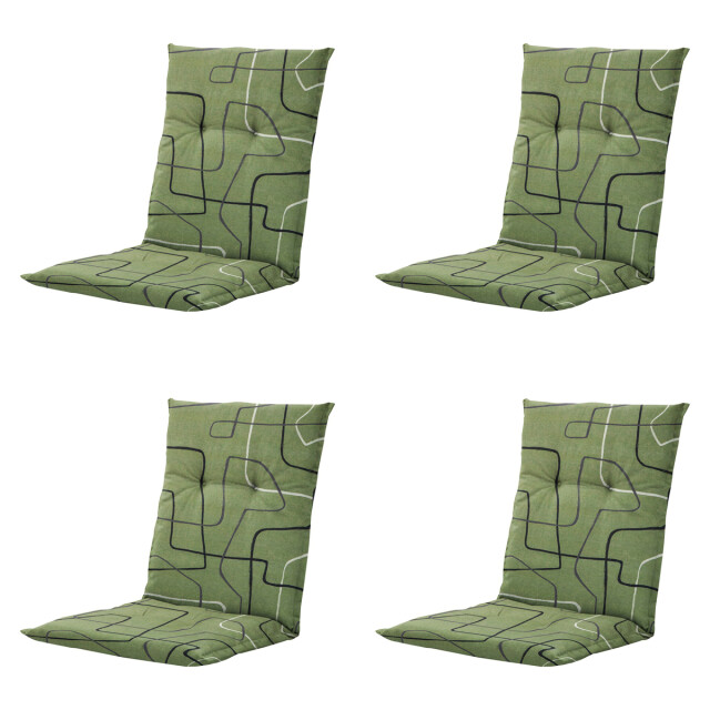 Madison tuinstoelkussen lage rug joah sage ca. 105x50 cm set van 4 3083006 large
