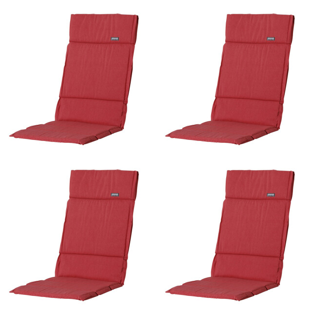 Madison tuinkussen fiber deluxe panama brick red ca. 125x50 cm set van 4 3083548 large