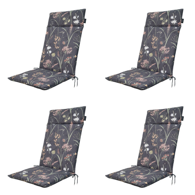 Madison tuinstoelkussen hoge rug donna grey canvas eco+ ca. 120x50 cm set 3082931 large