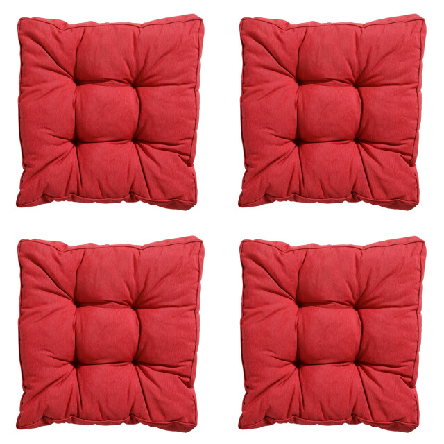 Madison zitkussen florance panama brick red ca. 47x47 cm set van 4 3082892 large