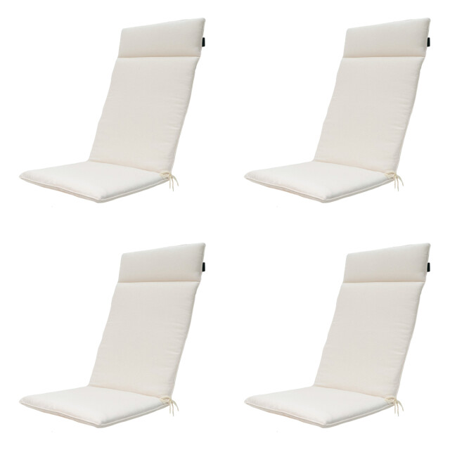 Madison tuinstoelkussen hoge rug napels sand ca. 120x50 cm set van 4 3082973 large