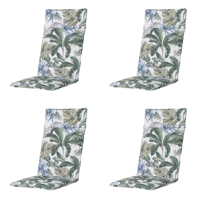 Madison tuinstoelkussen hoge rug bliss blue ca. 120x50 cm set van 4 3082955 large