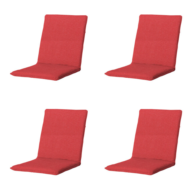 Madison stapelstoelkussen panama brick red ca. 97x49 cm set van 4 3083575 large