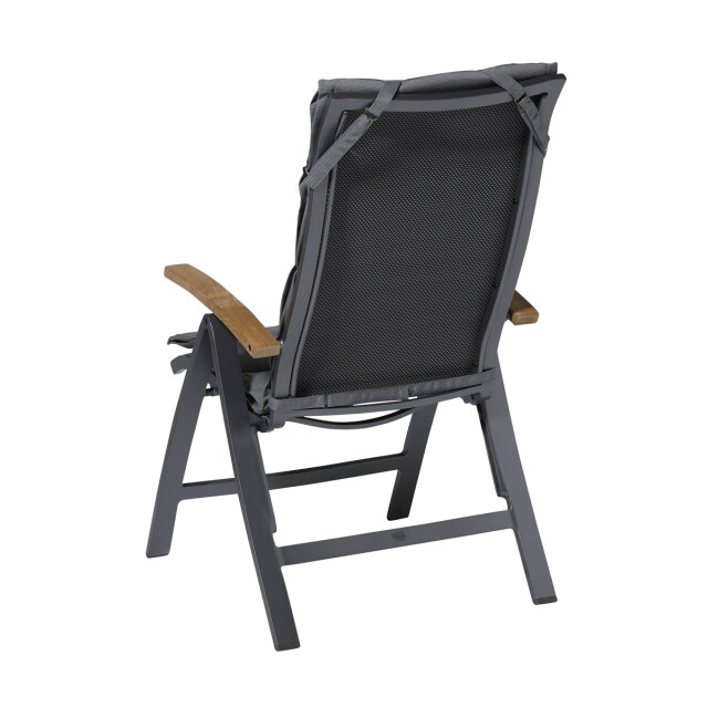 Madison tuinkussen fiber deluxe rib grey ca. 125x50 cm set van 4 3083555 large