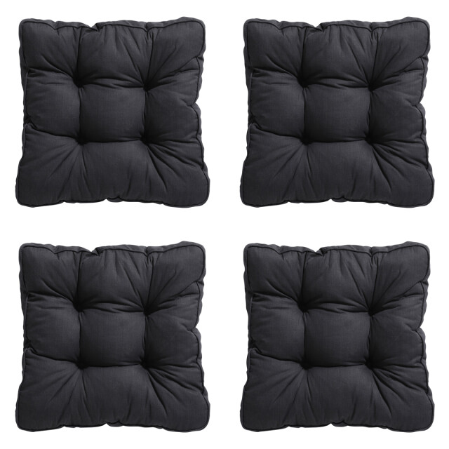 Madison zitkussen florance basic black ca. 47x47 cm set van 4 3082875 large