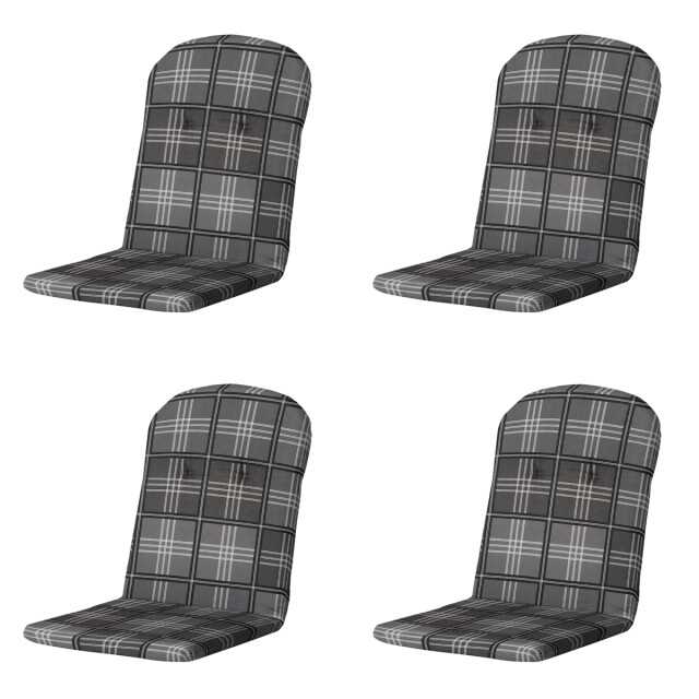 Madison kuipstoelkussen hoge rug patchy grey ca. 96x45 cm set van 4 3082975 large