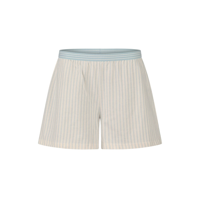 By Louise Dames korte pyjama set shortama lichtblauw/off-white gestreept BL-568-02 large