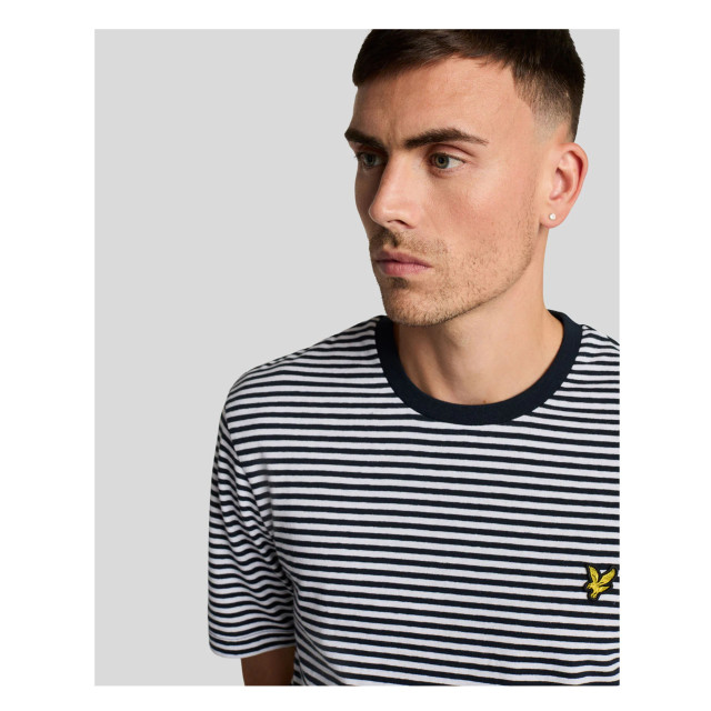 Lyle and Scott Lyle&scott linen blend breton stripe t-shirts ts2232v TS2232V large