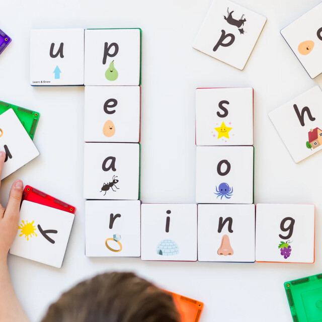Learn and Grow Toys Learn and grow magnetische toppers letters 40 delig MTT-40PC-ALLC large