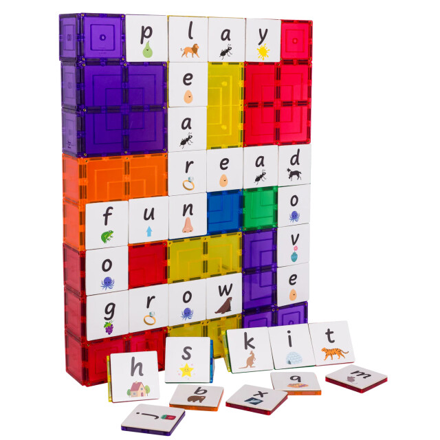 Learn and Grow Toys Learn and grow magnetische toppers letters 40 delig MTT-40PC-ALLC large