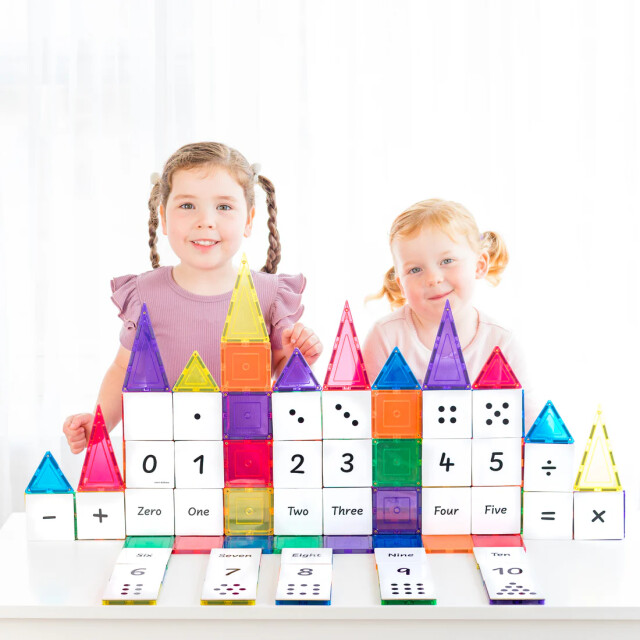 Learn and Grow Toys Learn and grow magnetische toppers rekenpakket 40 delig MTT-40PC-NUM large