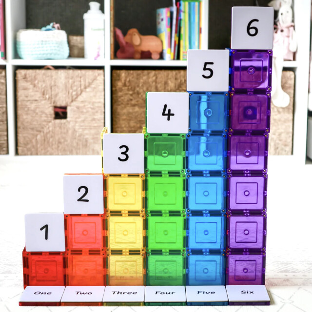 Learn and Grow Toys Learn and grow magnetische toppers rekenpakket 40 delig MTT-40PC-NUM large
