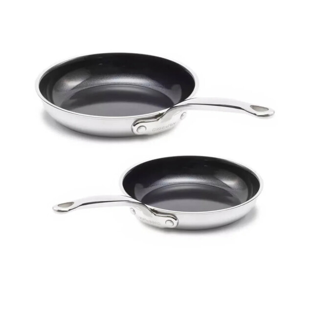 Greenpan Premiere koekenpannenset Ø 24 cm + 28cm rvs 6097232991996 large