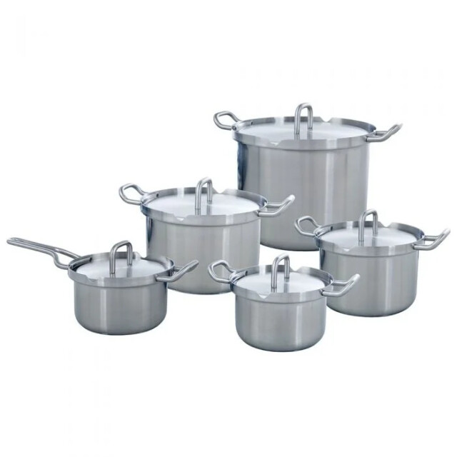 BK Cookware Bk q-linair master kookpannenset- 5 delig rvs deksels B9790.005 large