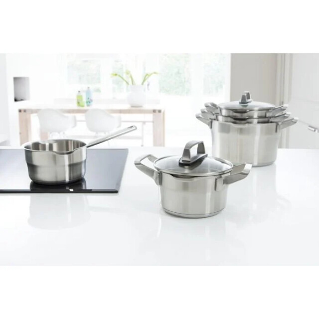 BK Cookware Bk premium+ pannenset 5 delig rvs veilig afgietsysteem B4431.005 large