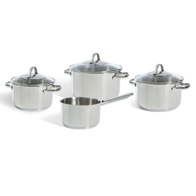 BK Cookware Bk essentials kookpannenset rvs 4 delig met glazen deksels B4910.004 large
