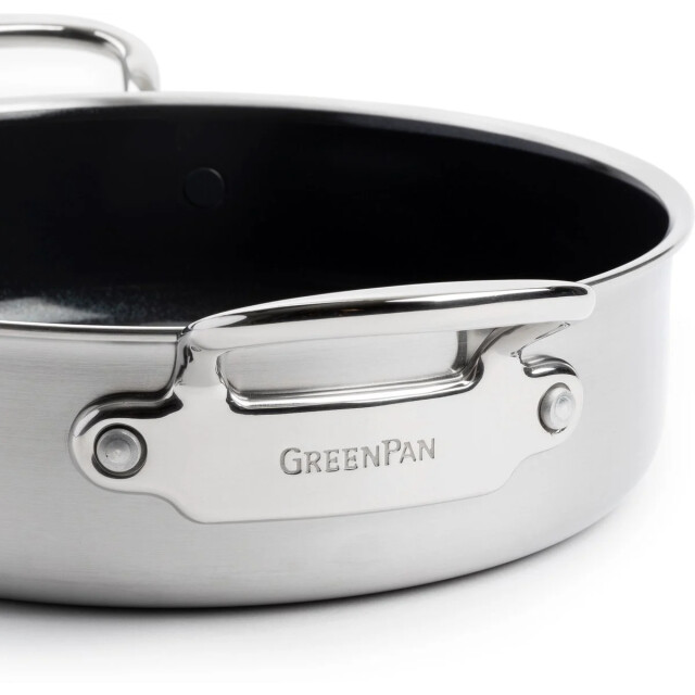 Greenpan Premiere hapjespan met deksel 26 cm rvs CC003820-001 large