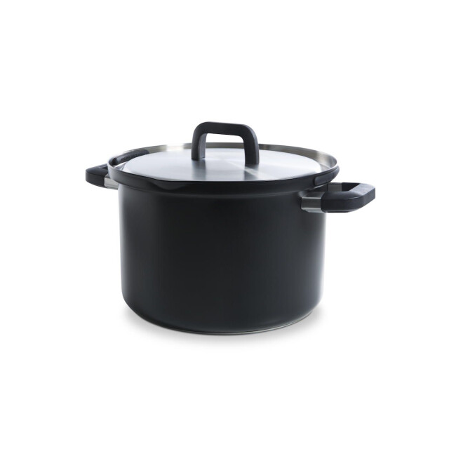 BK Cookware Bk flow cool black soeppan- 24 cm rvs veilig afgietsysteem B2478.324 large