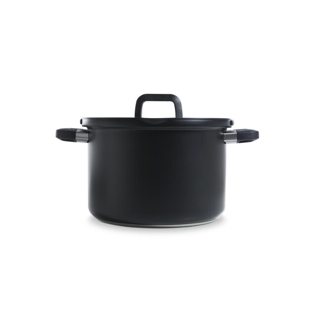 BK Cookware Bk flow cool black soeppan- 24 cm rvs veilig afgietsysteem B2478.324 large