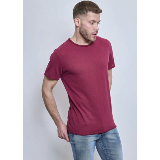 X-Name heren t-shirt donkerrood zachte stof italianstyle F2635-R large
