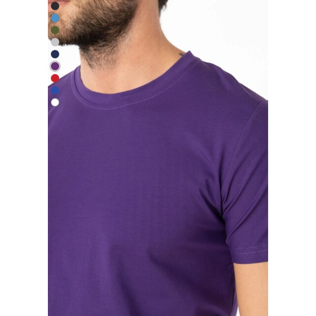 X-Name heren t-shirt purple ronde hals italianstyle XN-YE-18-PU large