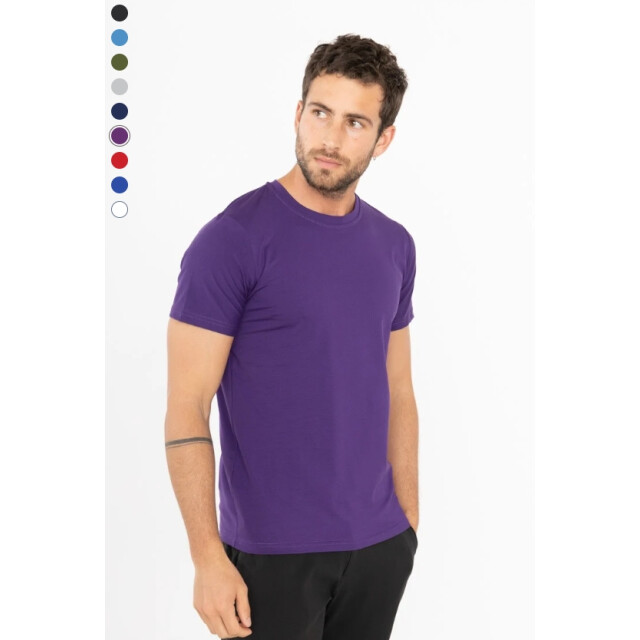 X-Name heren t-shirt purple ronde hals italianstyle XN-YE-18-PU large
