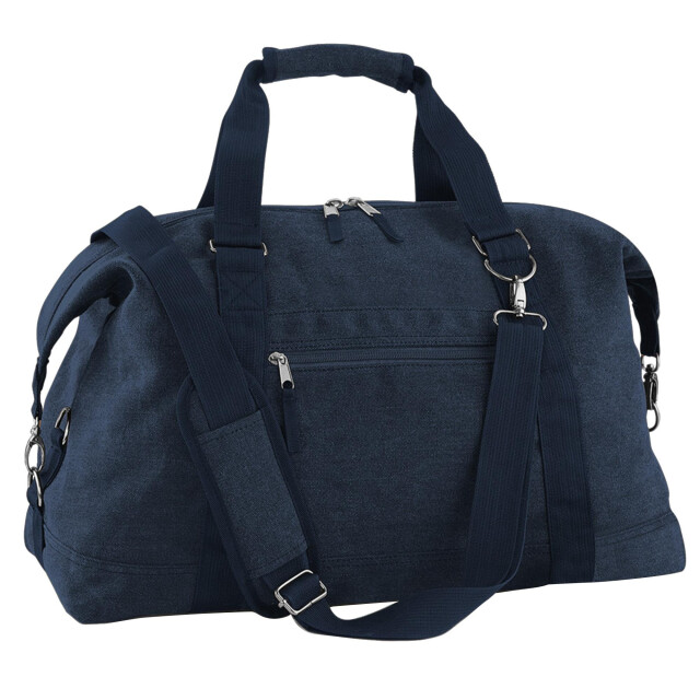 Bagbase Vintage canvas weekender / holdall carry bag (30 liter) UTFK221_vintageoxfordnavy large