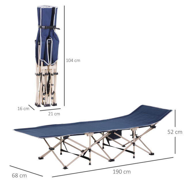 4goodz Outsunny veldbed opvouwbaar campingbed met opbergtas 3083701 large