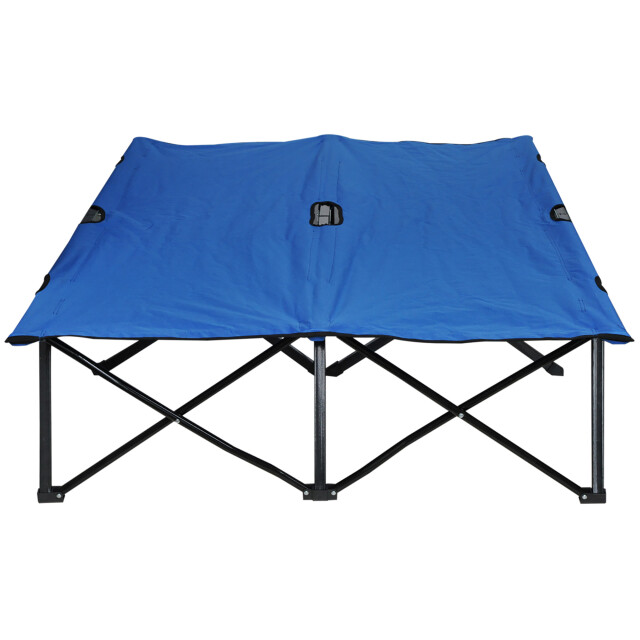 4goodz Outsunny opvouwbaar campingbed extra breed, veldbed 125x193cm 3083703 large