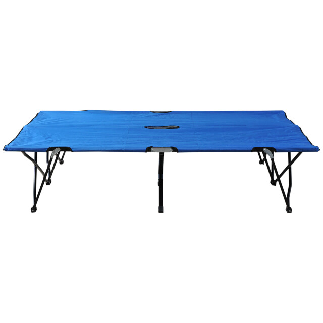 4goodz Outsunny opvouwbaar campingbed extra breed, veldbed 125x193cm 3083703 large
