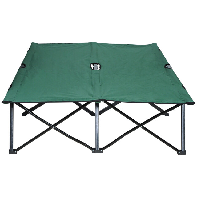 4goodz Outsunny opvouwbaar campingbed extra breed, veldbed 125x193cm 3083702 large