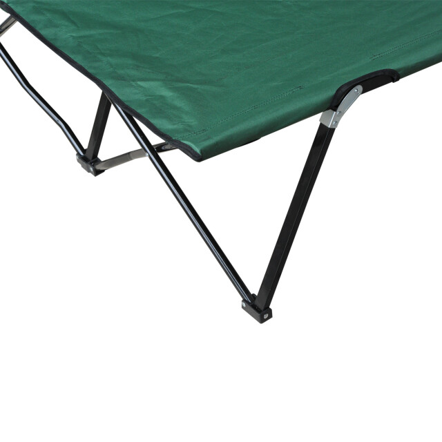 4goodz Outsunny opvouwbaar campingbed extra breed, veldbed 125x193cm 3083702 large
