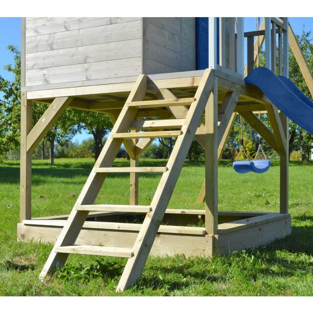 Wendi Toys Alpaca speelhuis met glijbaan, schommel en zandbak wtm10 blauw 3083710 large