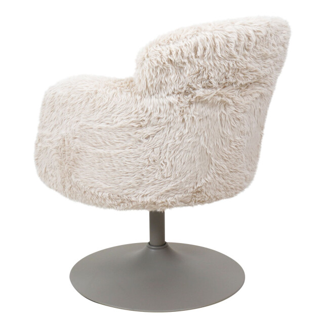 Home67 Fauteuil scottie fluffy creme 3083689 large